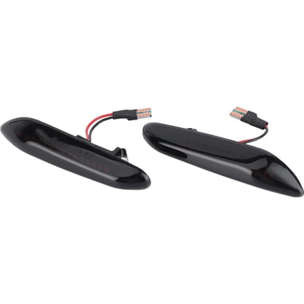 Feu clignotant d'aile 3000K LED Ambre Indicateur latéral Lentille Fumée Compatible pour E60 E61 E90 E91 E81 E82 E88 E46 X3 X1 black