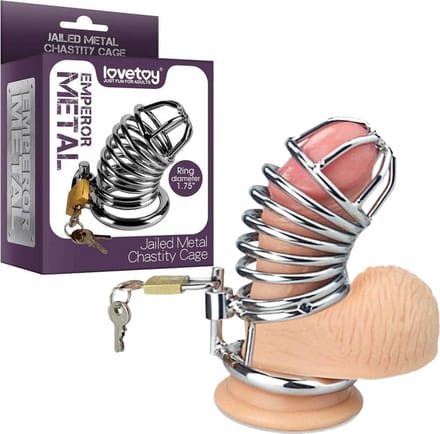 Jailed Metal Chastity Cage