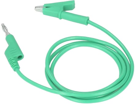 Krokodil Meetsnoeren - Testkabels - Elektrisch Testen - Messing Clips - 4mm Stekker - Groen