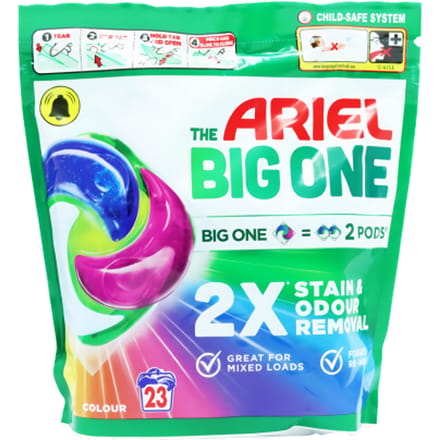 Ariel The Big One Colour Laundry Pods – 23 stuks