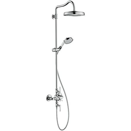 AXOR Montreux Showerpipe with thermostat and 1jet overhead shower 16572000