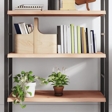 vidaXL - Wandschap - 80x50x(2-4) - cm - onbehandeld - massief - eikenhout