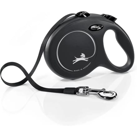 Flexi Rollijn New Classic Tape - Large 8 m - Hondenriem - Zwart - Actieve en Grote Honden