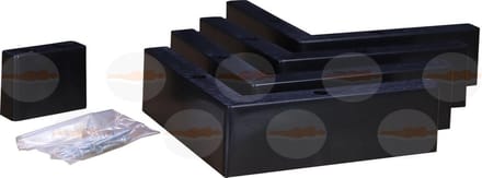 Slaaploods.nl Boxspring Poten Hoek - 6 cm Hoog - Set van 4 stuks - Zwart