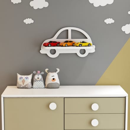 Wandplank voor kinderen 21x40x10,8 cm wit