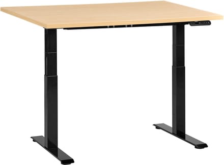 DESTINES - Elektr bureau - Zwart/Lichtbruin - 120 x 60 cm - Vezelplaat