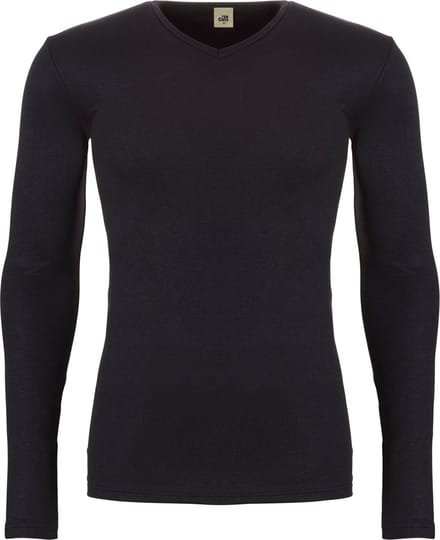 thermo shirt v-neck long sleeve zwart voor Heren | Maat S