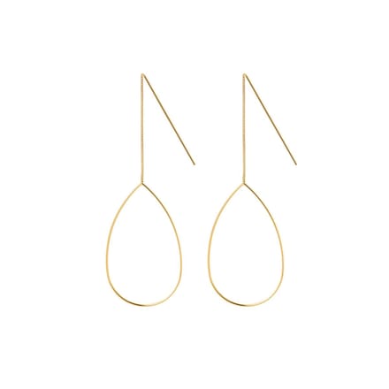 Goud Plated Hangende Druppel Oorbellen