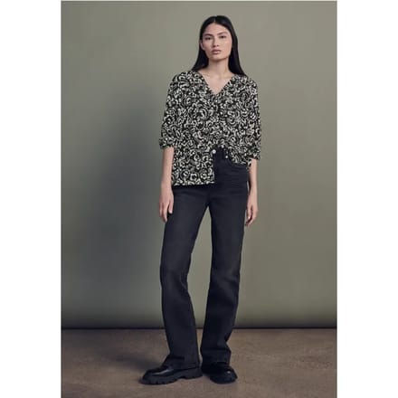 V-hals blouse met knopen
