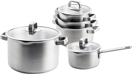 bk simplicity - pannenset - 5-delig - zilver