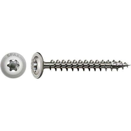 SPAX 0257000800605 Houtschroef 8 mm 60 mm T-STAR plus RVS A2 50 stuk(s)