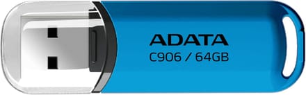 ADATA AC906-64G-RWB USB flash drive 64 GB USB Type-A 2.0 Blauw, Transparant