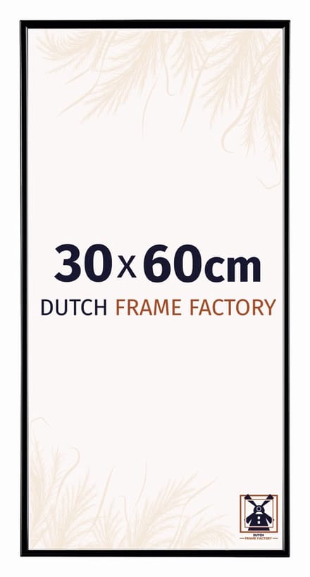 Fotolijst 30x60 cm - Kunststof - Zwart Hoogglans - Easy