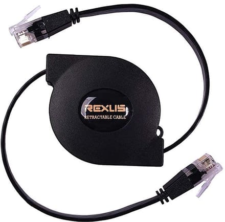 Allecto - Netwerkkabel - Cat-7 - 10 Gigabit - RJ45 - Retractable - Travel - Xbox PS4 - Router - Modem - Switch