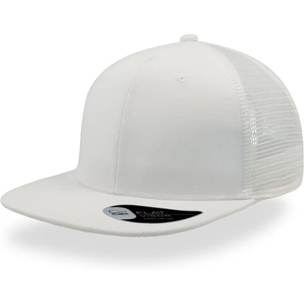 Atlantis Headwear Snap Mesh-S Cap AT686 - WHITE/WHITE - One size