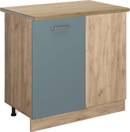 Vicco R-Line Hoekkast – 86 cm, WB Eik Blauw-grijs