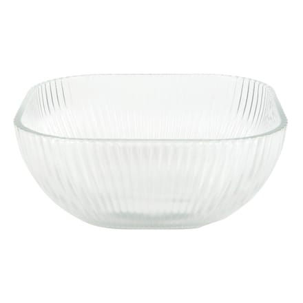Schaaltje lines vierkant 11,7x11,7x5,3 cm glas