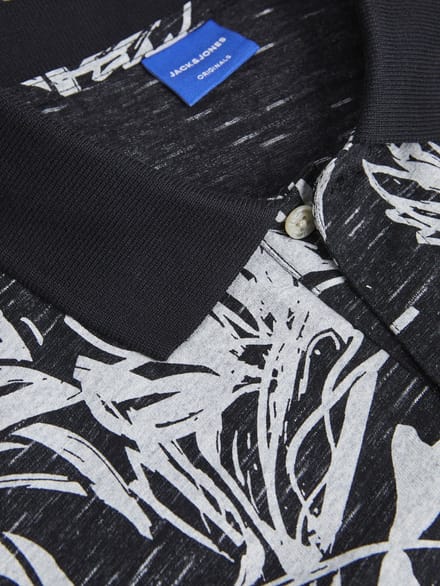 JACK&JONES JORLAFAYETTE AOP SS POLO Heren Poloshirt - Maat S