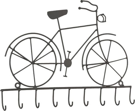 Clayre & Eef Sleutelrekje 32x23 cm Zwart IJzer Fiets