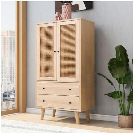 Buffet - MUVOE - Salle à manger - Largeur 60 cm - Auto-assemblage - Beige