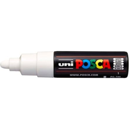 Posca marker met conische punt schrijfdikte breed wit
