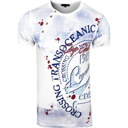 T-shirt met ronde hals en print over het hele voorpand