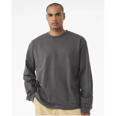 Bella+Canvas Unisex Heavyweight Long Sleeve Tee CV4651 - Asphalt (Solid) - S