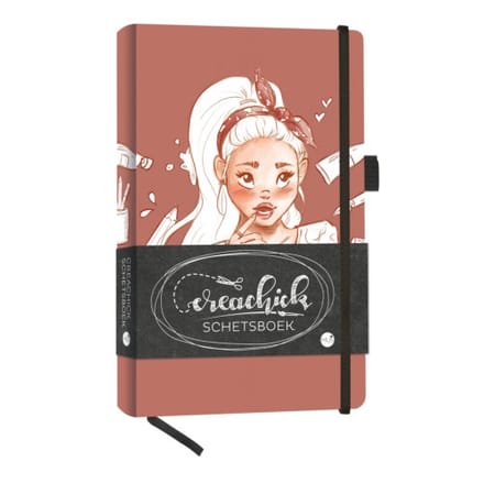 CreaChick Schetsboek Bruin Kleurboeken