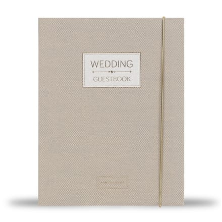 Pimpelmees wedding guestbook - Luxe edition linnen - warm nude