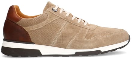 Van Lier - Heren - Beige suède sneakers - Maat 40