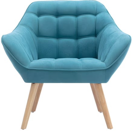 Vente-unique Tweezitsbank en fauteuil CASERTA - Stof - Blauw