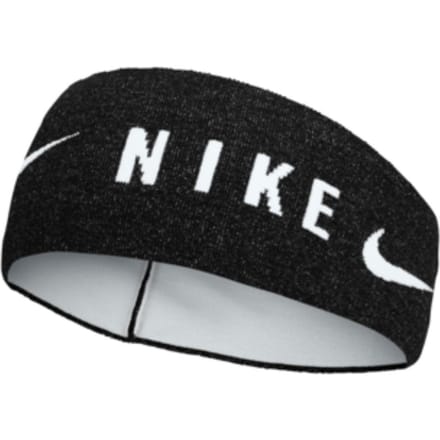 Nike Gebreid Dri-FIT Lichte Headband (Zwart/Wit)
