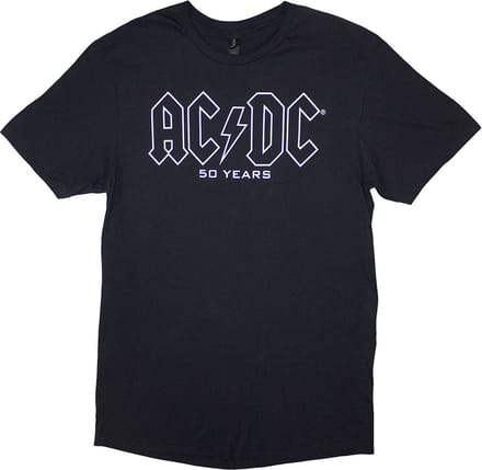AC/DC - History Logo Heren T-shirt - M - Zwart
