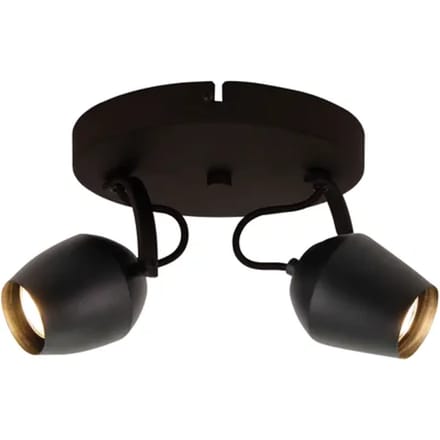 Brilliant Vertino - Plafondspot - GU10 2x5W - 3000K - Zwart