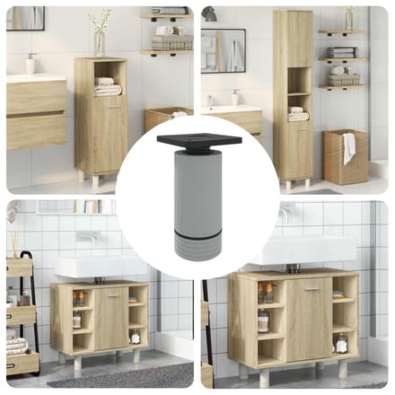 vidaXL - Meubelvoeten - Verstelbaar - 12 - st - Wit - 64 - x - 64 - x - 100 - mm - PP