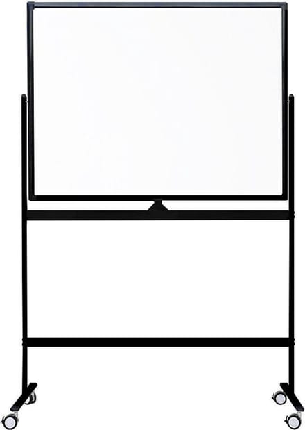 IVOL Verrijdbaar whiteboard - Dubbelzijdig en magnetisch - 90x120 cm - Zwart