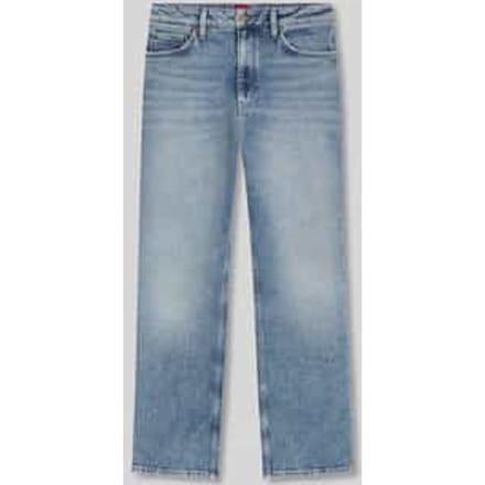 Straight fit jeans van katoenmix