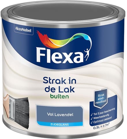 Flexa - Strak In De Lak Buitenlak Zijdeglans - Vol Lavendel - Mengverf - 500 Ml