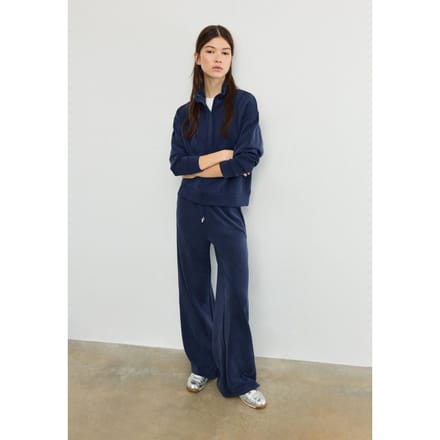 Stradivarius Soft touch sweater met rits  Donkermarine S