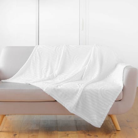 Plaid 125 x 150 cm Atlas White
