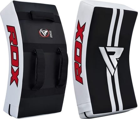 RDX Sports T1 Gel Padded Curved Kick Shield met Nylon Hendels