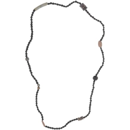 Behave – Ketting – Houten kralen – Bruin;Zwart;Grijs – 90 cm – Boho Chic