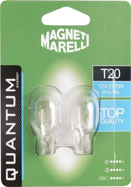 Set van 2 T20 W3x16d Autolampen 12V 21/5W voor Remlicht en Achterlicht