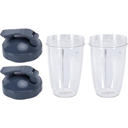 24OZ Transparante Blenderbeker Container Deksel Set Vervanging Geschikt voor 600W/900W Juicer white