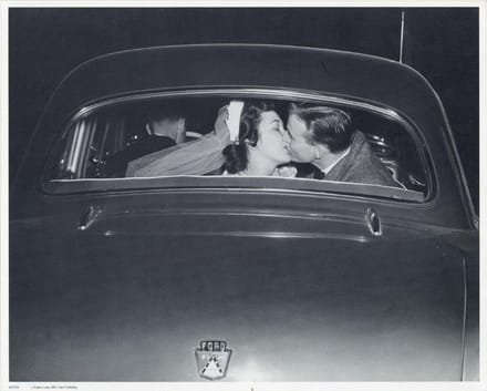 Mini zwart-wit poster - Kiss - Frederic Lewis - 24x30 cm