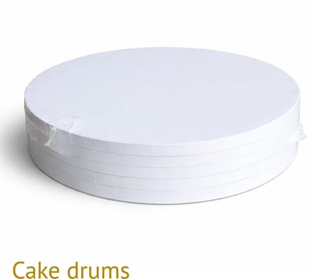 Bakdozen.nl Cake Drum Rond 30 cm - Wit - Stevige Taartonderplaat - 5 Stuks