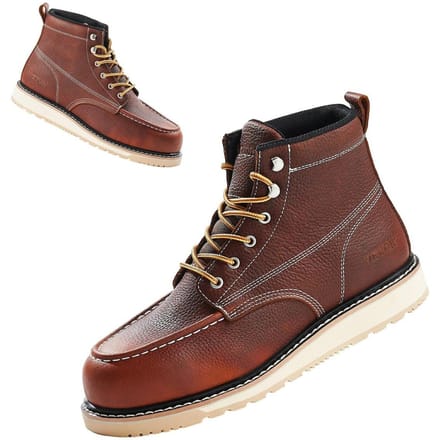 Bottes de travail à embout d'acier Taille UK 8.5 Imperméables Moc Toe pour Hommes Antidérapantes black