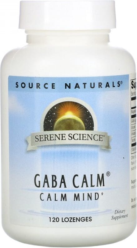 Source Naturals - GABA Calm - Calm Mind - Peppermint Flavor - 120 zuigtabletten