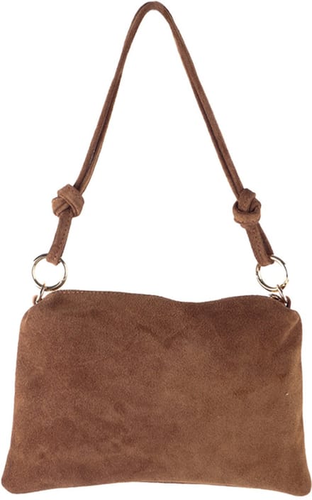 Giuliano lederen schoudertas Sienna - Suede - Made in Italy - Bruin