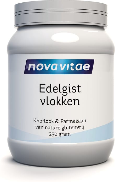 Nova Vitae - Edelgistvlokken - Kosher - Halal - Knoflook & Parmezaan - 250 gram